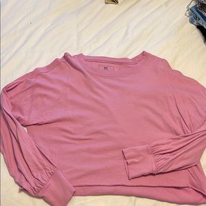 Free People Cropped light pink sweater
